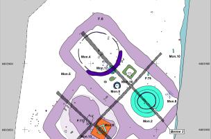 Plan d'ensemble de la fouille (nécropole du Moutot)