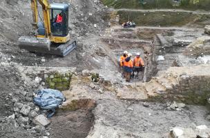 Fouille d'un quartier romain et cimetière du MA à Reims