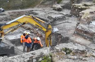 Fouille d'un quartier romain et cimetière du MA à Reims