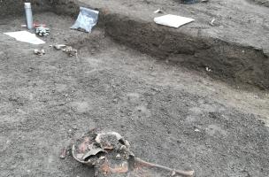 Fouille d'un quartier romain et cimetière du MA à Reims