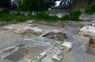 Fouille archéologique sur l’îlot Renaudin à Angoulême, vue zone jardin