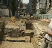 Un pan de l'histoire du centre d'Elbeuf dévoilé par les fouilles archéologiques
