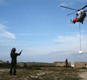 Diagnostic archéologique au Château d'If : participation d'hélicoptères de l'armée de l'air