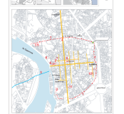 Plan antique de Toulouse et localisation du site