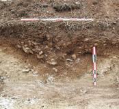 Coupe réalisée dans un fossé d'enclos circulaire