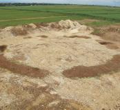 Vue générale de l'enclos à fossés interrompus (fin du Néolithique ou début du Bronze ancien)