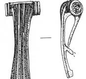 Fibule en bronze découverte dans les niveaux de vestiges remontant au Ier siècle.
