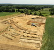 Vue générale du site en cours de fouille 