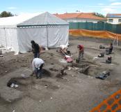 Vue du chantier en cours de fouille.