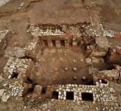 Vue vers le nord-est des hypocaustes de la seconde section thermale