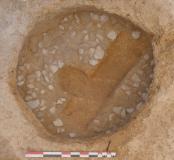 468 Chemin de Faveyrolles, aménagement du fond d’une structure de stockage de l’âge du Bronze