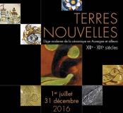 Affiche exposition « Terres nouvelles, l’âge moderne de la céramique en Auvergne et ailleurs XIIIe-XIXe siècles »