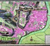 Plan de la ville de Saintes et de ses fortifications réalisé par Claude Masse en 1716