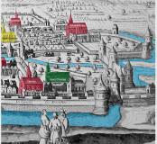 Détail d’une vue cavalière de Rennes vers 1644