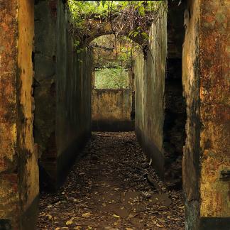 Corridor donnant accès au troisième bloc de cellules construit à partir de 1913.