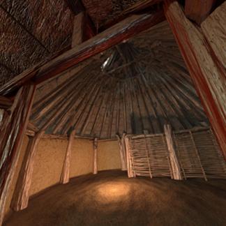 L'intérieur de la maison : la maison a été restituée. On y découvre son aménagement intérieur, son foyer, l’espace de repos et son confort rustique. Les études des spécialistes permettent de comprendre les activités quotidiennes de ses habitants.