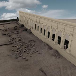 Reconstitution 3D de la façade du monument de Pont-Sainte-Maxence