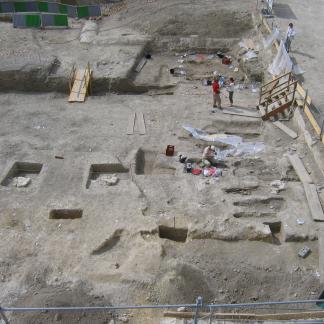 Vue du chantier en cours de fouille