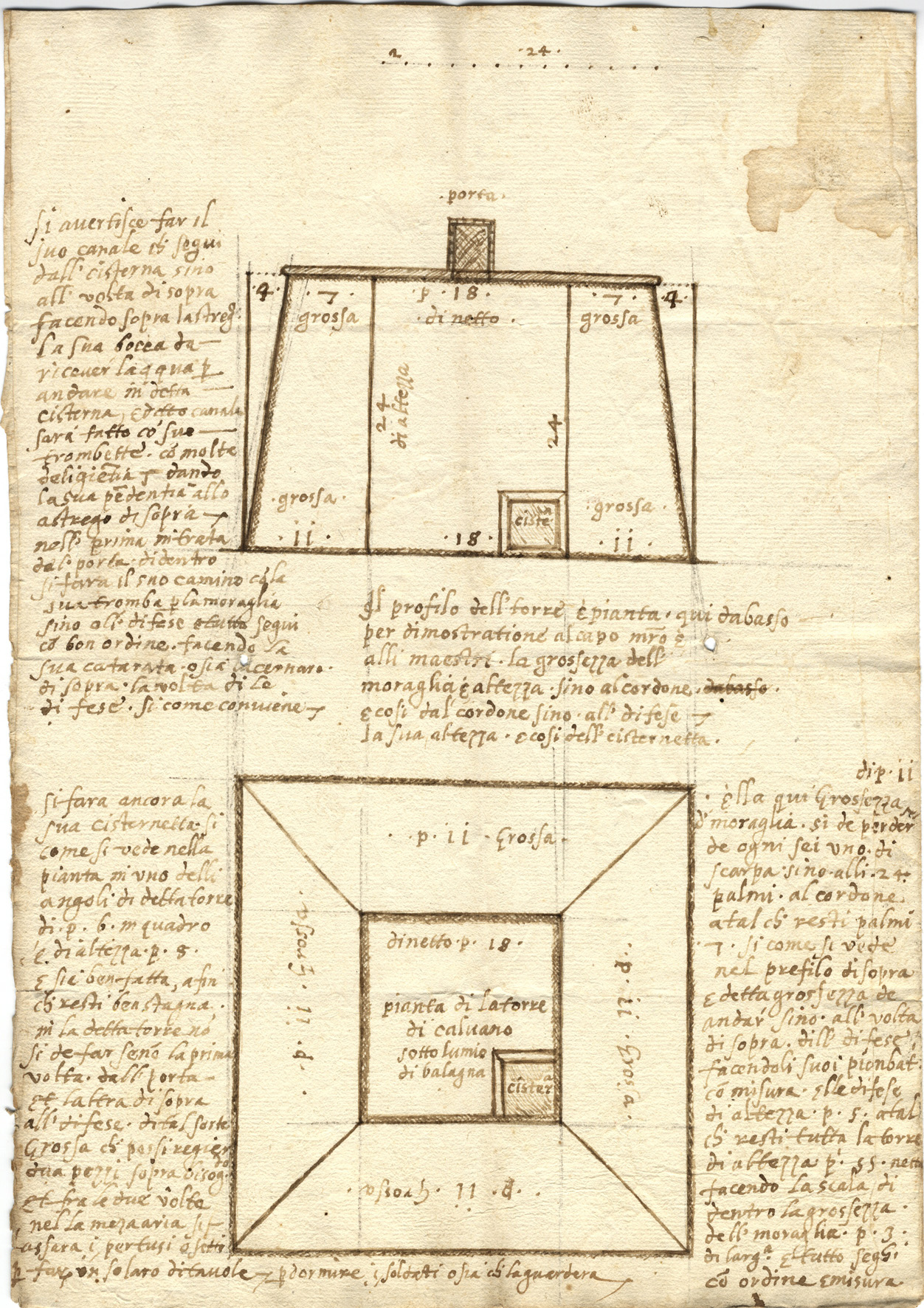 Contrat de construction avec plans de la futur tour.